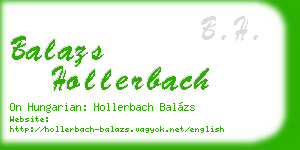 balazs hollerbach business card